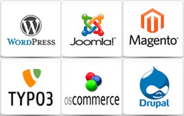 joomla typo3 drupal oscommerce magento wordpress